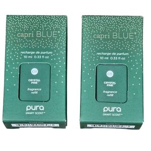 Lot Of 2 Pura Smart Scent Crystal Pine Fragrance Refill Capei Blue